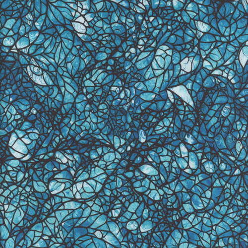 Benartex Fabrics Cat Artistry Peggy Collins Turquoise Blue Glassine