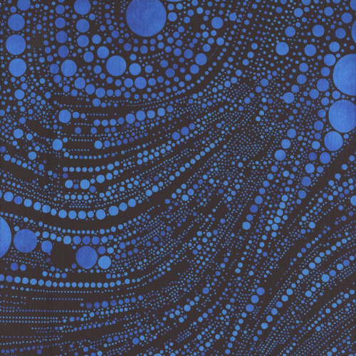 Benartex Fabrics Cat Artistry Peggy Collins Blue Circle Bubble Swirls