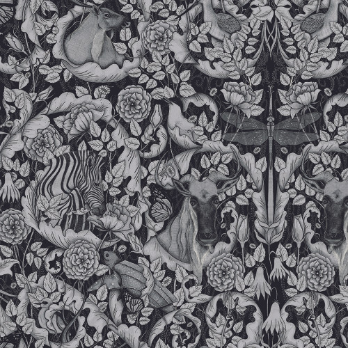 Benartex Fabrics Mythic Forest 108 Inch Wide Quilt Back Black