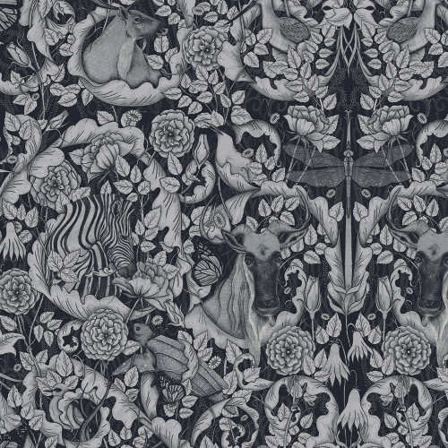 Benartex Fabrics Mythic Forest 108 Inch Wide Quilt Back Black