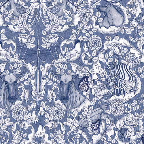 Benartex Fabrics Mythic Forest 108 Inch Wide Quilt Back Blue