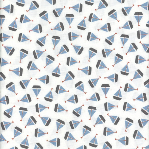 Dear Stella Fabrics Are We There Yet? Paint Love Studio White Sail Away