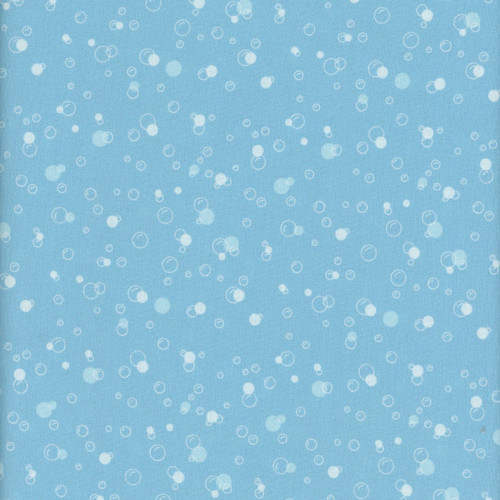 Dear Stella Fabrics Cats in the Laundry Leezaworks Cyan Blue Bubbles