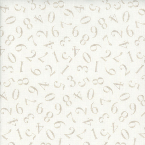 Dear Stella Fabrics Count on Me Nina Stajner White Numbers