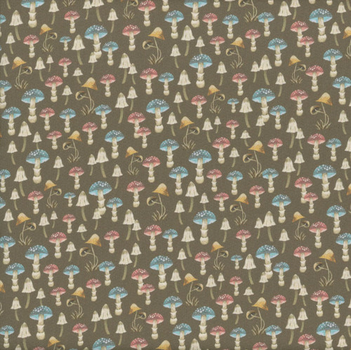 Dear Stella Fabrics Moon Garden Dill Green Mushroom Field