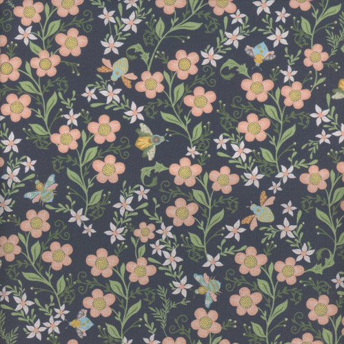 Dear Stella Fabrics Sting Like a Bee Charcoal Grey Quit Pollen My Leg