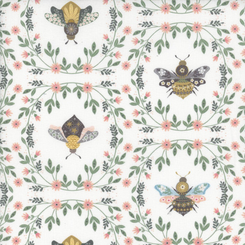 Dear Stella Fabrics Sting Like a Bee White To Bee Or Not To Bee