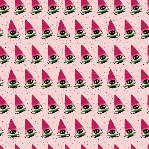 Dear Stella Fabrics Furruit Cocktail Leezaworks Pink One In A Meowlon