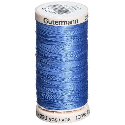 Gutermann Thread Cotton Hand Quilting Light Blue 40 Weight 220 Yard Spool