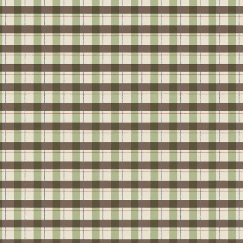 Wilmington Prints Evergreen Escape Danielle Murray Plaid Brown Green