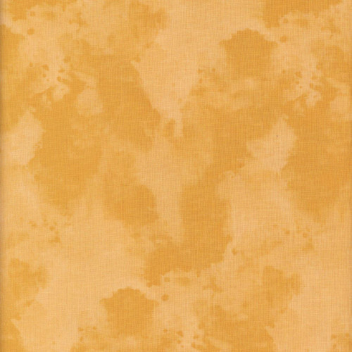 Wilmington Prints Harvest Blooms Beth Grove Watercolor Texture Orange, watercolor fabric texture in shades of orange with a subtle floral pattern.