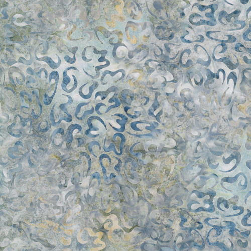 Wilmington Prints Del Mar Wilmington Batiks Curls Blue Tan Cream