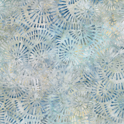 Wilmington Prints Del Mar Wilmington Batiks Pins & Needles Blue Tan Cream