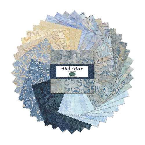 Wilmington Prints Del Mar Wilmington Batiks 5 Karat Charm Squares Five Inch