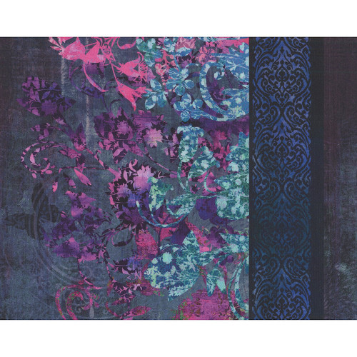 In The Beginning Evanescence by Jason Yenter Purple Floral Border Stripe
