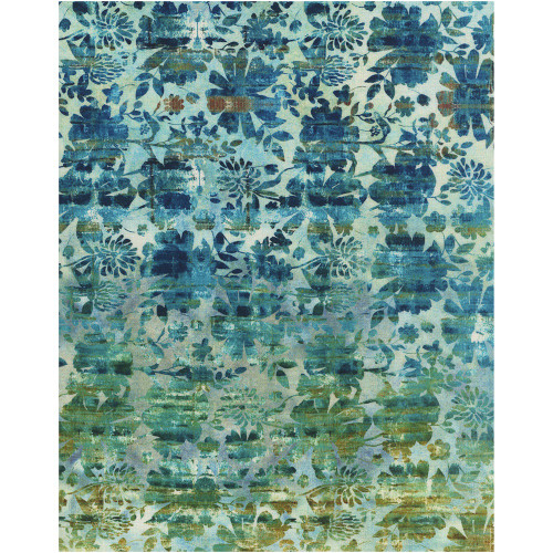 In The Beginning Evanescence by Jason Yenter Teal Blue Grunge Floral