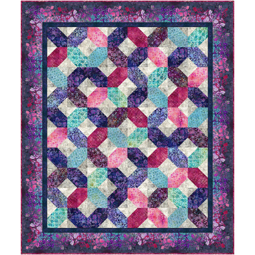 In The Beginning Evanescence by Jason Yenter Purple Gemstones Quilt Kit