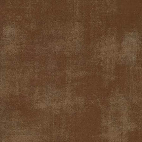 Moda Fabrics Grunge Texture Brown by BasicGrey, close-up of a textured brown fabric with a distressed, grunge appearance.