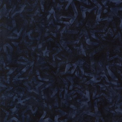 Timeless Treasures Fabrics 108 Inch Wide Tonga Batik Quilt Backing Night Blue Packed Stars
