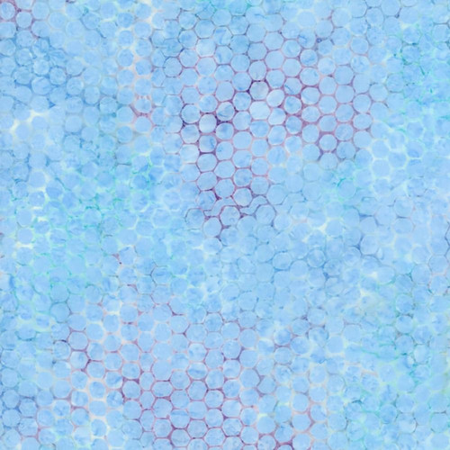 Timeless Treasures Fabrics 108 Inch Wide Tonga Batik Quilt Backing Freeze Blue Purple Honeycomb