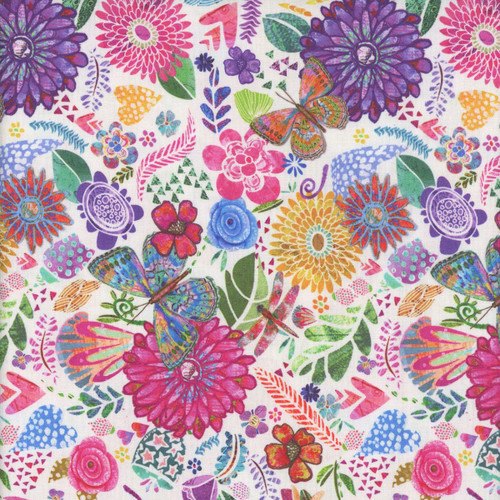 Windham Fabrics Jennifer Lambein Shine On White Collage