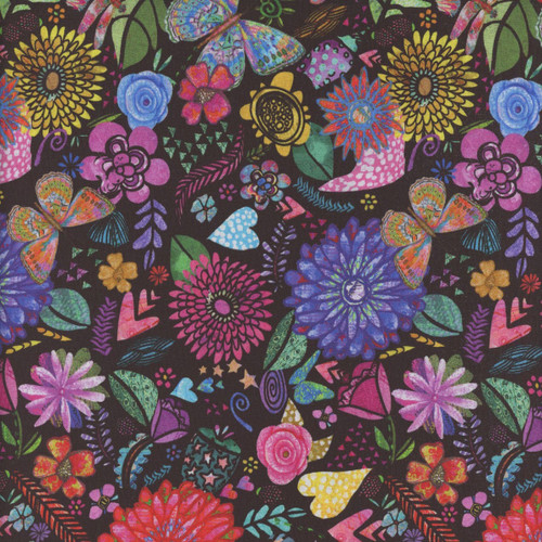 Windham Fabrics Jennifer Lambein Shine On Black Collage