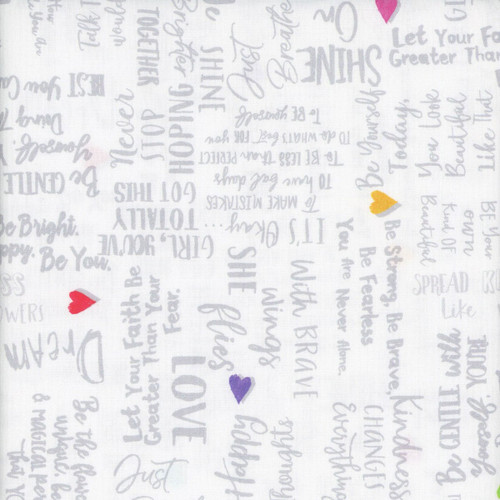 Windham Fabrics Jennifer Lambein Shine On White Self-Love