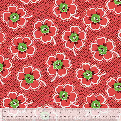 Windham Fabrics Whistler Studios Merry-Go-Round Red Ditzy Dotted Floral