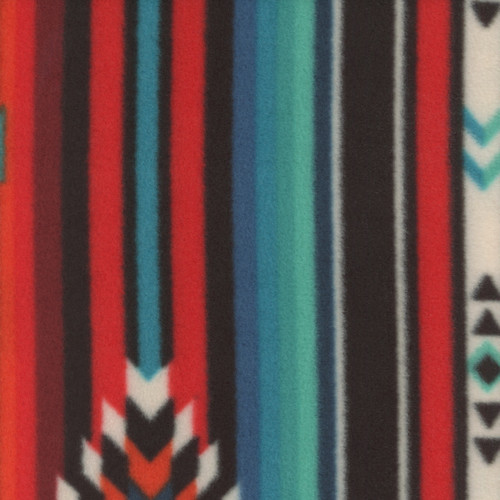 Windham Fabrics Winter Fleece Eclipse Red Turquoise Blue Polar Fleece