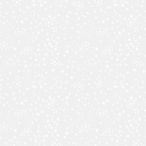 Dear Stella Designs Fabrics Monochrome White Starry Night White on White, fabric with white star pattern on white background.