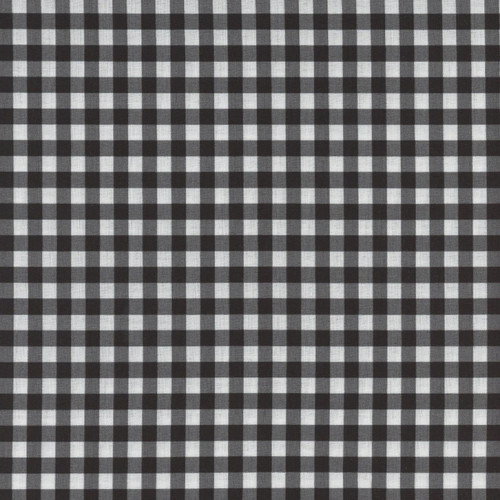 Wilmington Prints Fabrics Essential Classics Small Gingham Check Black White, fabric with a small black and white gingham check pattern.