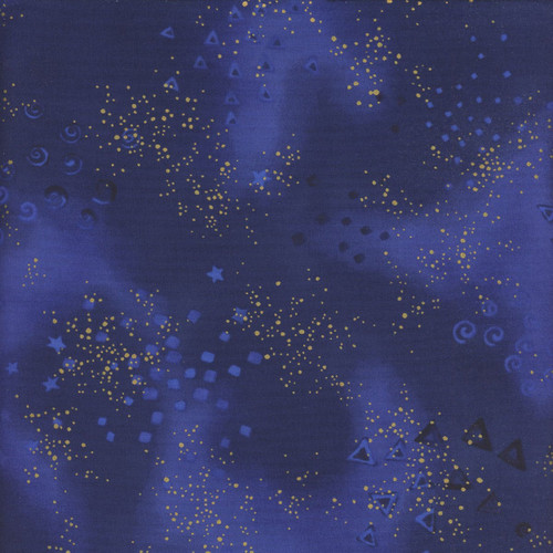 Clothworks Basics by Laurel Burch Royal Blue Glitter