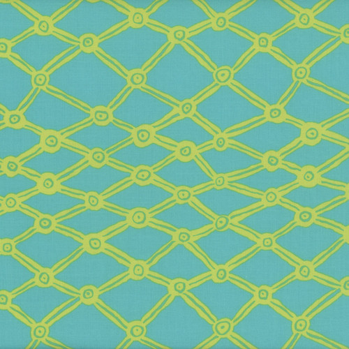 Kaffe Fassett Collective for FreeSpirit Fabrics February 2026 by Brandon Mably Nets Aqua