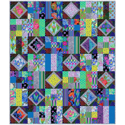 Kaffe Fassett Collective for FreeSpirit Fabrics February 2026 Freeze Frame Cool Quilt Kit