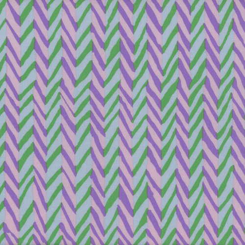 Kaffe Fassett Collective for FreeSpirit Fabrics February 2026 Herringbone Stripe Blue