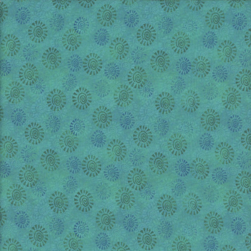 Clothworks Oceana by Laurel Burch Teal Blue Water Geo
