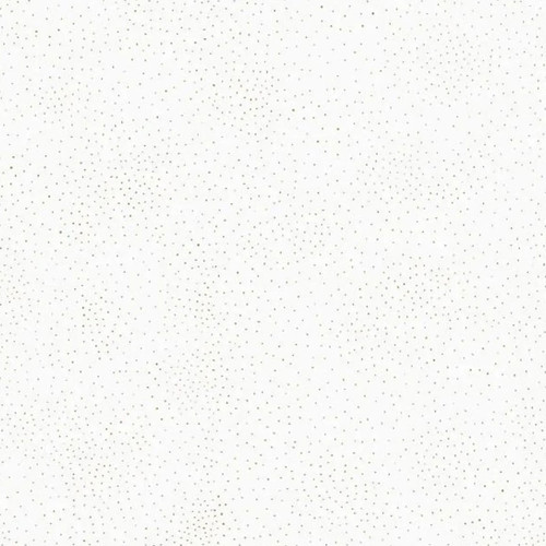 Clothworks Basics by Laurel Burch White Gold Dot
