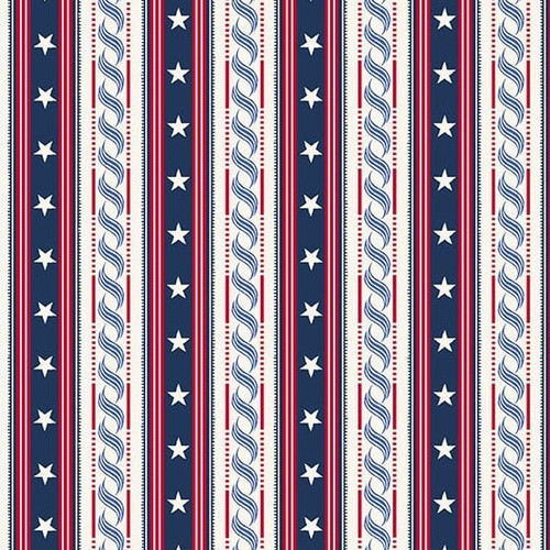 Andover Fabrics Americana by Andover Fabrics Stripe Blue