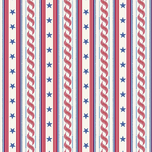 Andover Fabrics Americana by Andover Fabrics Stripe Cream