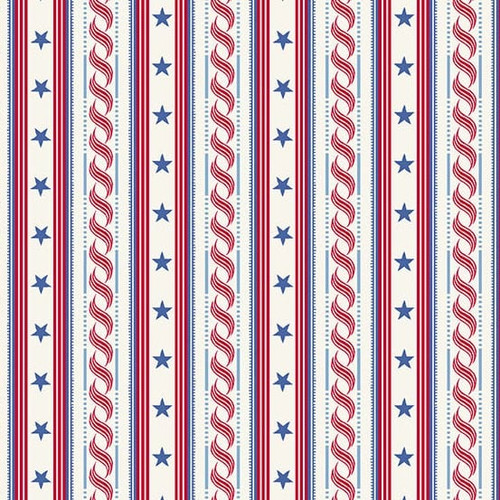Andover Fabrics Americana by Andover Fabrics Stripe Cream
