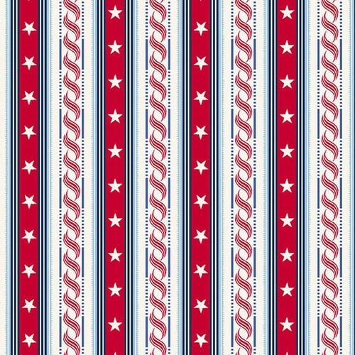 Andover Fabrics Americana by Andover Fabrics Stripe Red