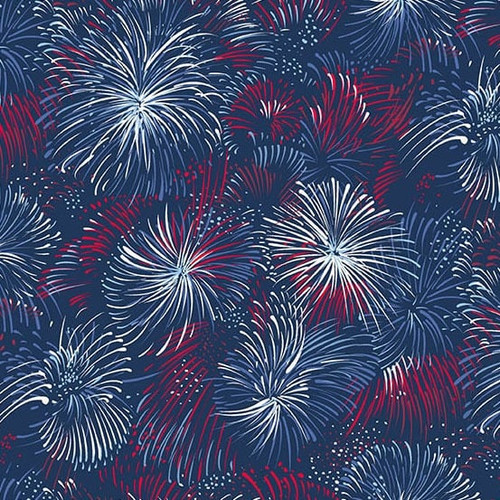 Andover Fabrics Americana by Andover Fabrics Firework Blue