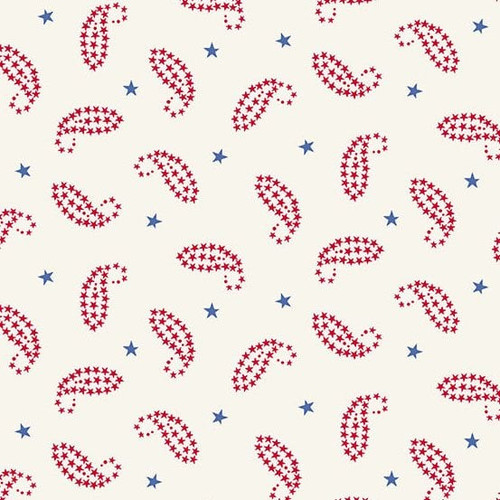Andover Fabrics Americana by Andover Fabrics Paisley Cream