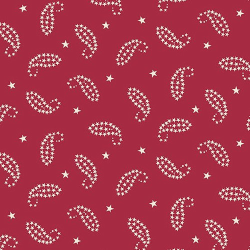 Andover Fabrics Americana by Andover Fabrics Paisley Red