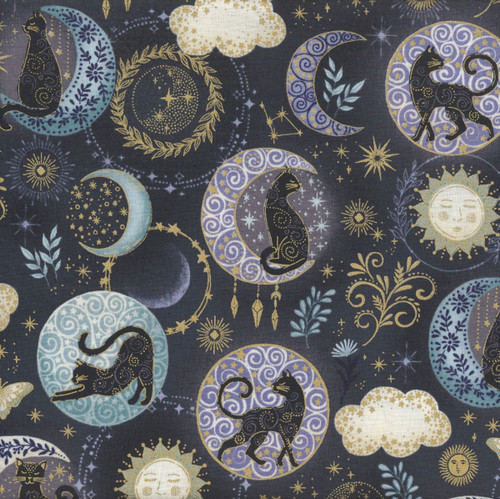 Andover Fabrics Charmed by Makower UK Twilight Black