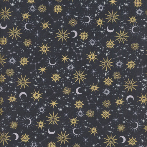 Andover Fabrics Charmed by Makower UK Galaxy Black