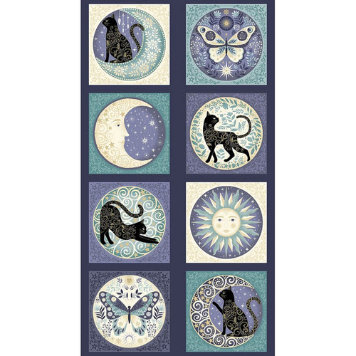 Andover Fabrics Charmed by Makower UK Panel Multi