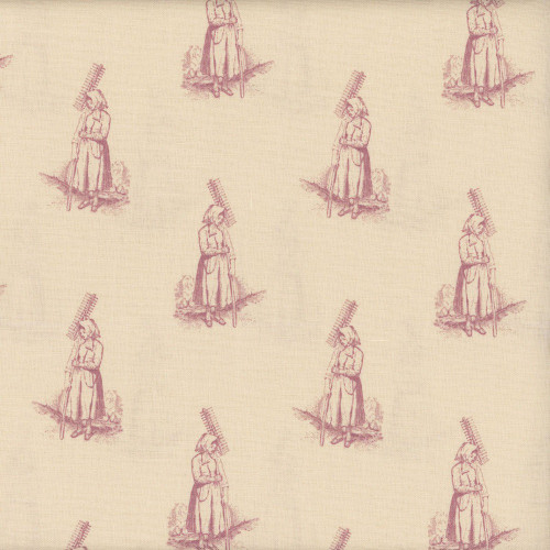 Andover Fabrics Laundry Line by Laundry Basket Quilts Farmer's Daughter Cream Pink