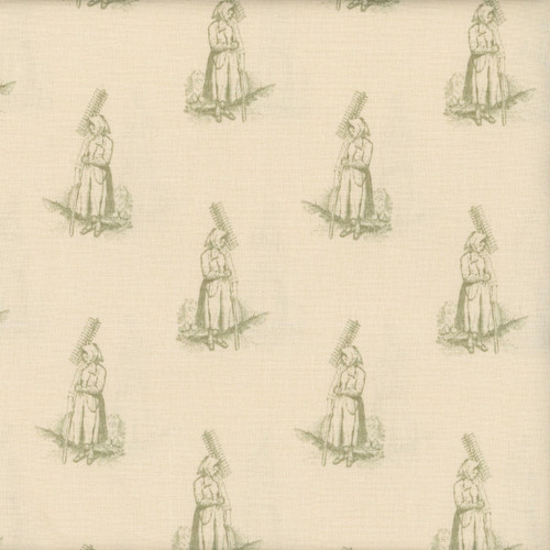 Andover Fabrics Laundry Line by Laundry Basket Quilts Farmer's Daughter Cream Green