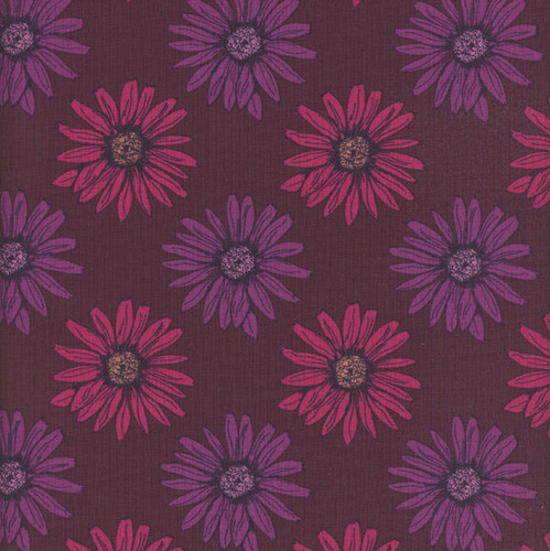 Andover Fabrics Mystic Meadow by Nancy Rink Big Daisy Red